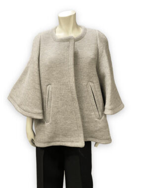 Vintage Chloe Designer Grey Capelet With Toggles Size L